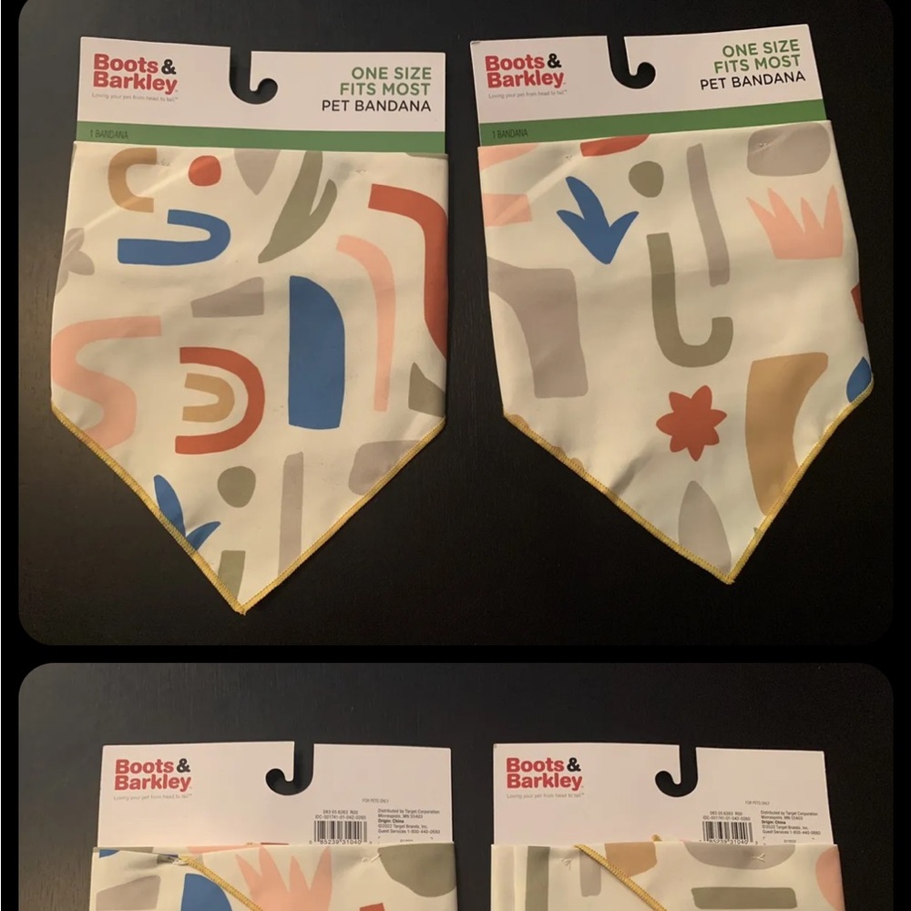 NWT Set of 2 Boots & Barkley Pet Bandanas
